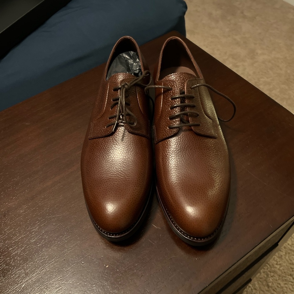 NWT TLB Mallorca Derby shoe Brown Country Calf 8.5UK